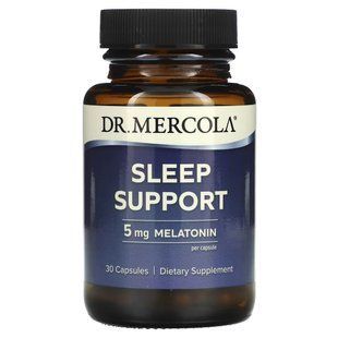 Підтримка сну з Мелатоніном, 5 мг, Sleep Support, Dr, Mercola, 30 капсул MCL21043 фото
