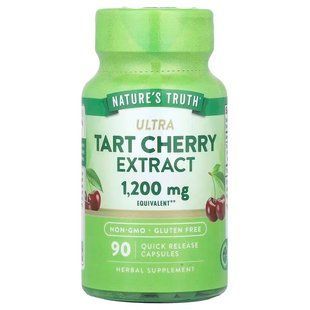 Терпка вишня, Ultra Tart Cherry Extract, Nature's Truth, екстракт, 1200 мг, 90 капсул швидкого вивільнення NTH-10081 фото