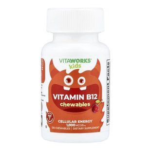 VitaWorks Kids Vitamin B12 - 120 chewables 2023-10-7242 фото