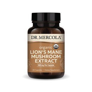Їжовик гребінчастий, Lion's Mane Mushroom, Dr. Mercola, органік, екстракт, 500 мг, 30 капсул MCL-21385 фото