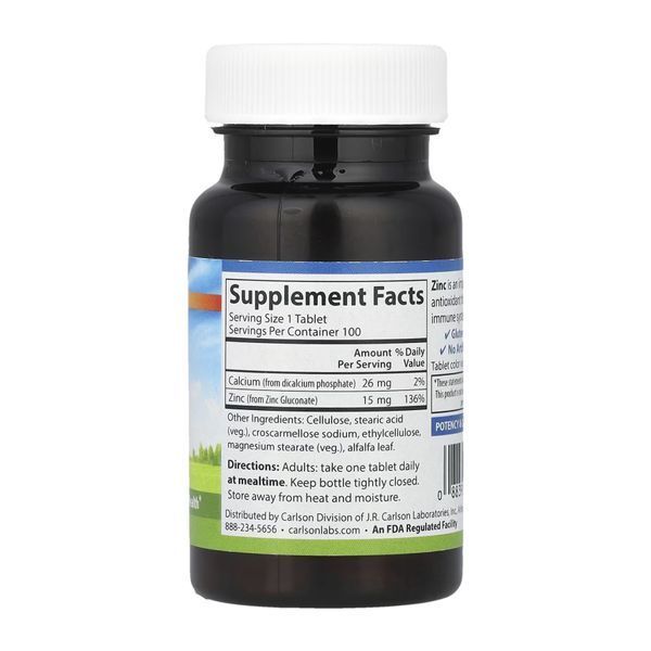 Цинк Zinc 15mg - 100 tabs 2023-10-4567 фото