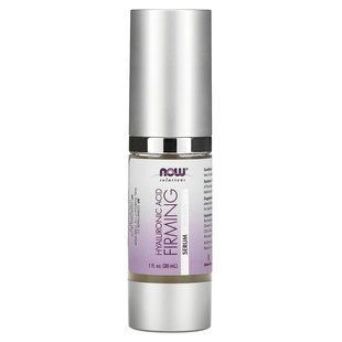 Сыворотка с гиалуроновой кислотой, Firming Serum, NOW Foods, Solutions, укрепляющая, 30 мл NOW-07788 фото