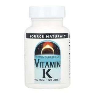 Vitamin K 500 mcg (витамин K) - 100 tabs 2023-10-6146 фото