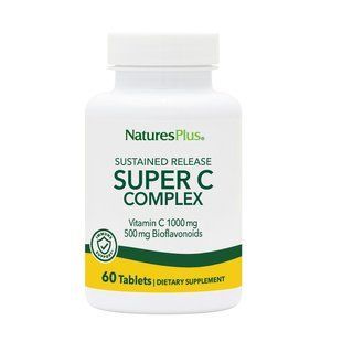 Супер Комплекс Вітаміну С з Біофлавоноїдами, Natures Plus 1000 \ 500 мг, 60 таблеток NTP2479 фото