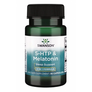 5-HTP гідрокситриптофан Ultra 5-HTP Melatonin - 30 veg caps 100-36-7389390-20 фото