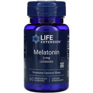 Мелатонин, Melatonin, Life Extension, 3 мг, 60 леденцов LEX-33206 фото