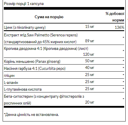 Prostate Essentials для чоловічого здоров'я - 90veg caps 100-80-7197338-20 фото