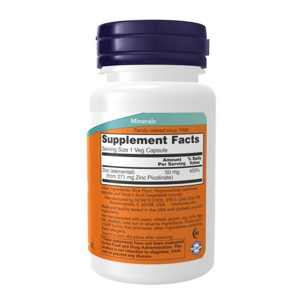 Zinc Picolinate 50 mg (цинк) - 30 vcaps 2023-10-3279 фото