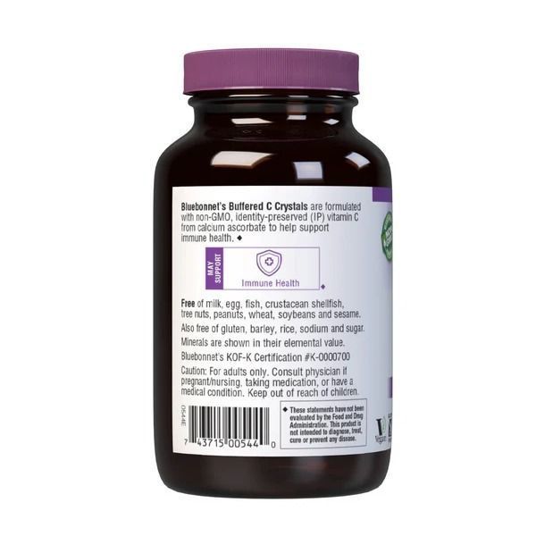 Буферизованный Витамин С в Кристаллах, Buffered C Crystals, Bluebonnet Nutrition, 4,4 унции BLB0544 фото