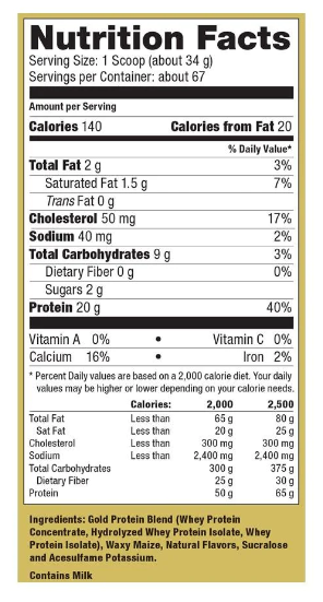 Whey Gold - 2270g Vanilla 2022-10-1485 фото