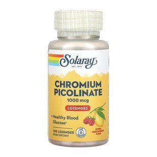 Chromium Picolinate 1000mcg (хром) - 100 lozenges Lemon-Raspberry 2023-10-3435 фото