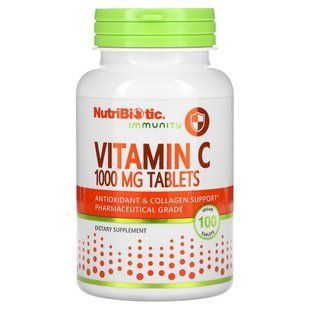Витамин C, 1000 мг, Vitamin C, NutriBiotic, 100 таблеток NBC00280 фото