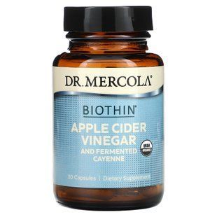 Яблучний оцет і кайенский перець, Apple Cider Vinegar Cayenne, Dr. Mercola, ферментований, 30 капсул MCL-01886 фото