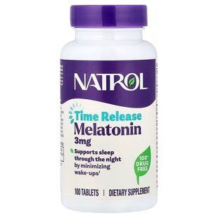 Мелатонин, Melatonin TR, Natrol, 3 мг, 100 таблеток NTL-00458 фото