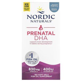 ДГК (докозагексаеновая кислота) для беременных, Prenatal DHA, Nordic Naturals, 180 гелевых капсул NOR01748 фото