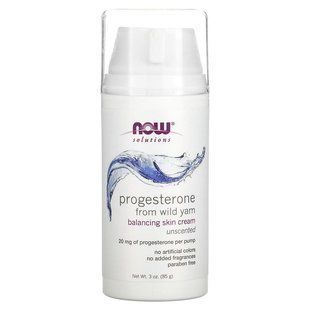 Крем с прогестероном, Cream Progesterone, Now Foods, Solutions, балансирующий крем для кожи, без запаха, 85 г NOW-03338 фото