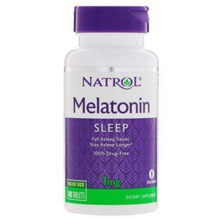 Мелатонин, Melatonin, Natrol, 1 мг, 180 таб. NTL-00466 фото