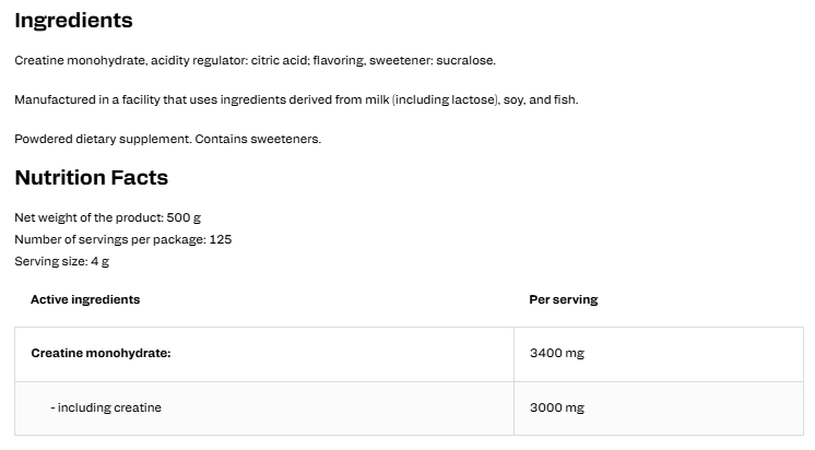 Creatine Monohydrate (креатин) - 500 gram watermelon VP-2026-398 фото